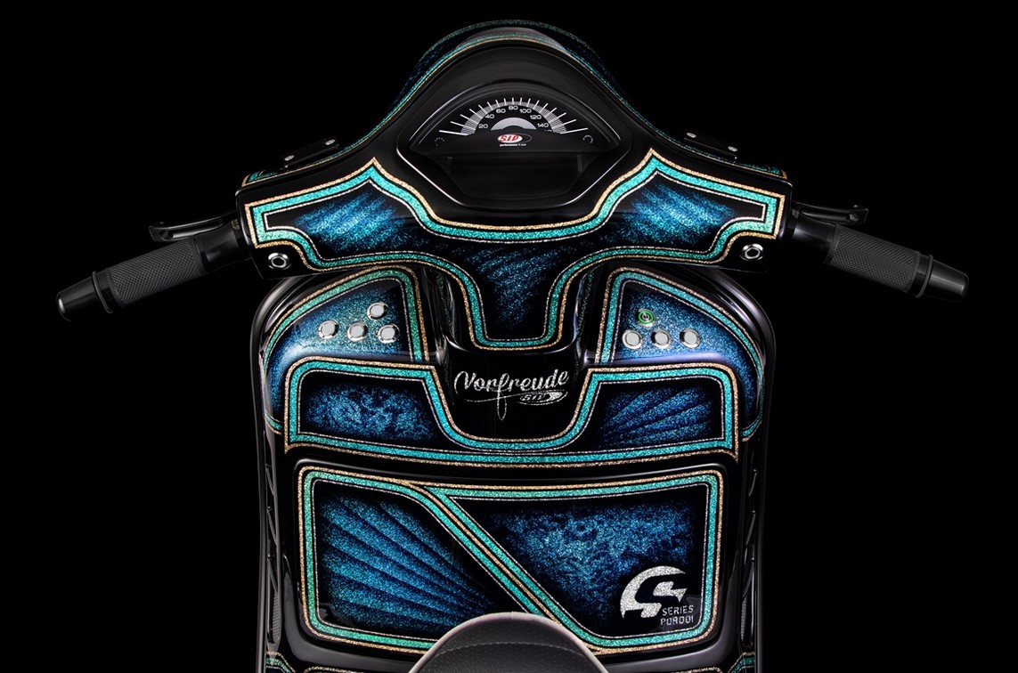 Compte-tours/tachymètre pour Vespa GTS/GTS Super 300ccm FL ('14-), carbon-look