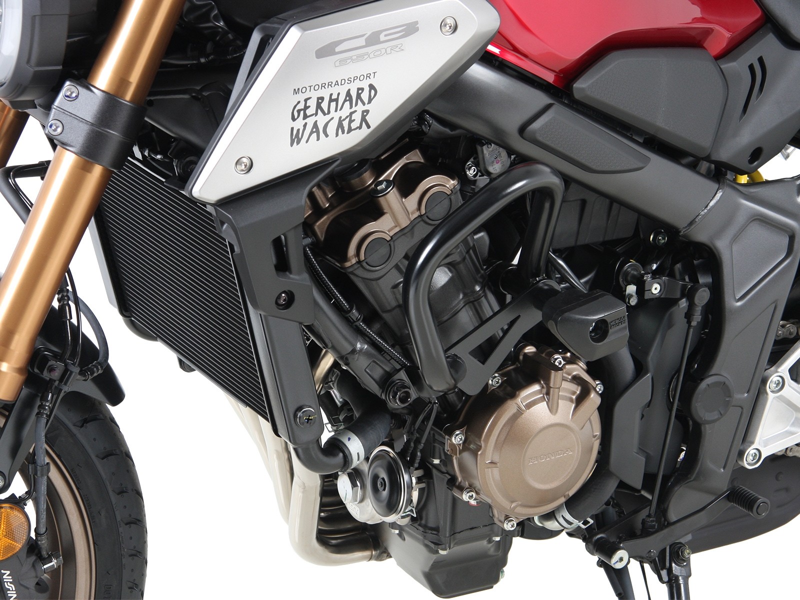 Arceau de protection moteur avec protectionpad noir pour Honda CB 650 R (19-20) Hepco & Becker