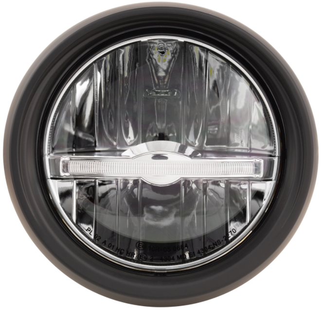 Phare LED pour Vespa Primavera 50-150ccm 2T/4T (-'18), noir mat