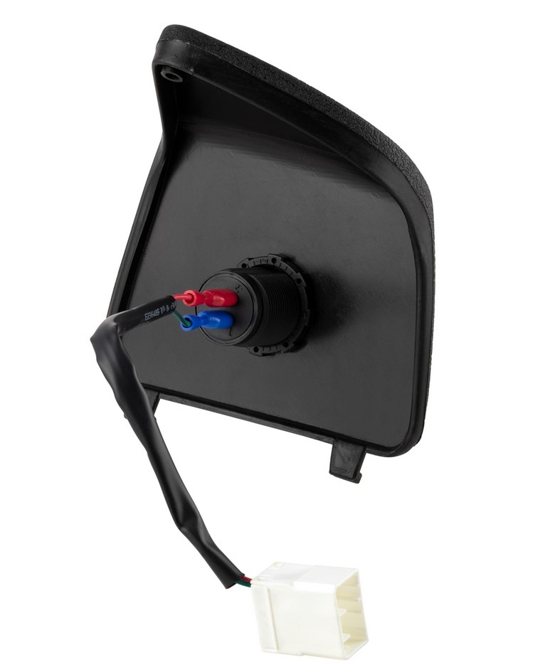 Cache-bagages gauche avec connexion USB pour Vespa GTS/​GTS Super/​GTV/​GT, noir