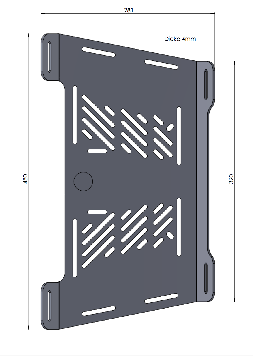 Elargissement du pont de bagages anthracite pour BMW R 1250 GS (19-23) Hepco & Becker