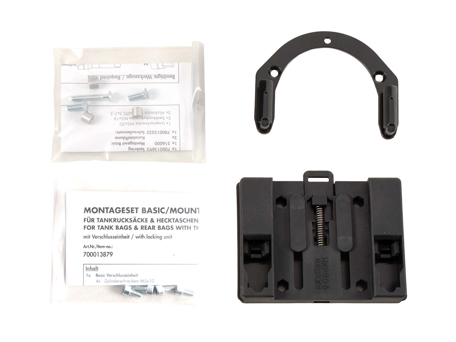 Anneau de réservoir Basic avec unité de fermeture de la sacoche de réservoir pour Suzuki GSX-8R (24- ) Hepco & Becker