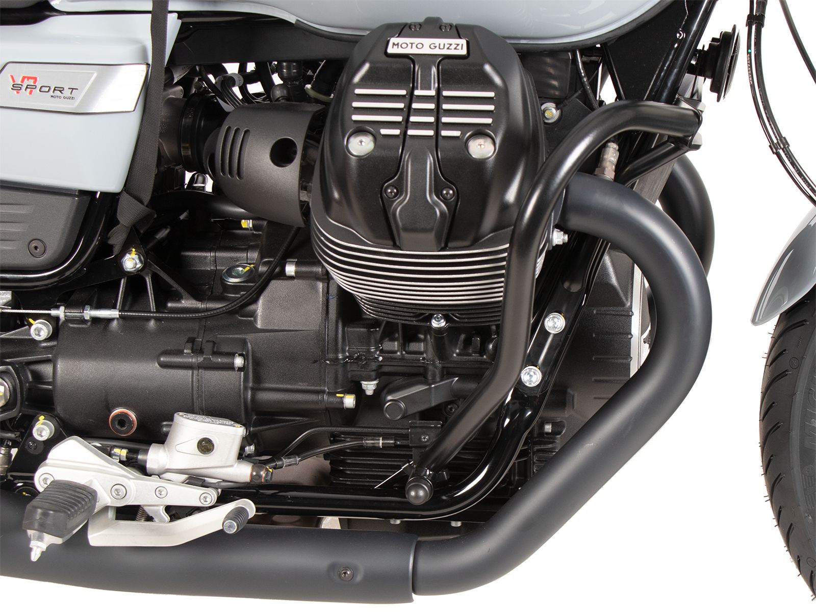 Arceau de protection moteur noir pour Moto Guzzi V7 850 Sport (25-) Hepco & Becker