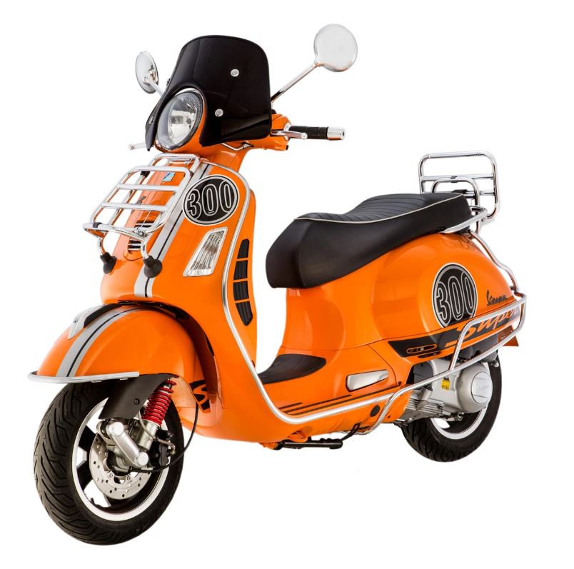 Flyscreen ERMAX Piccolo H 160 mm pour Vespa GTS/GTS Super/GT/GT L (-22), teinté noir