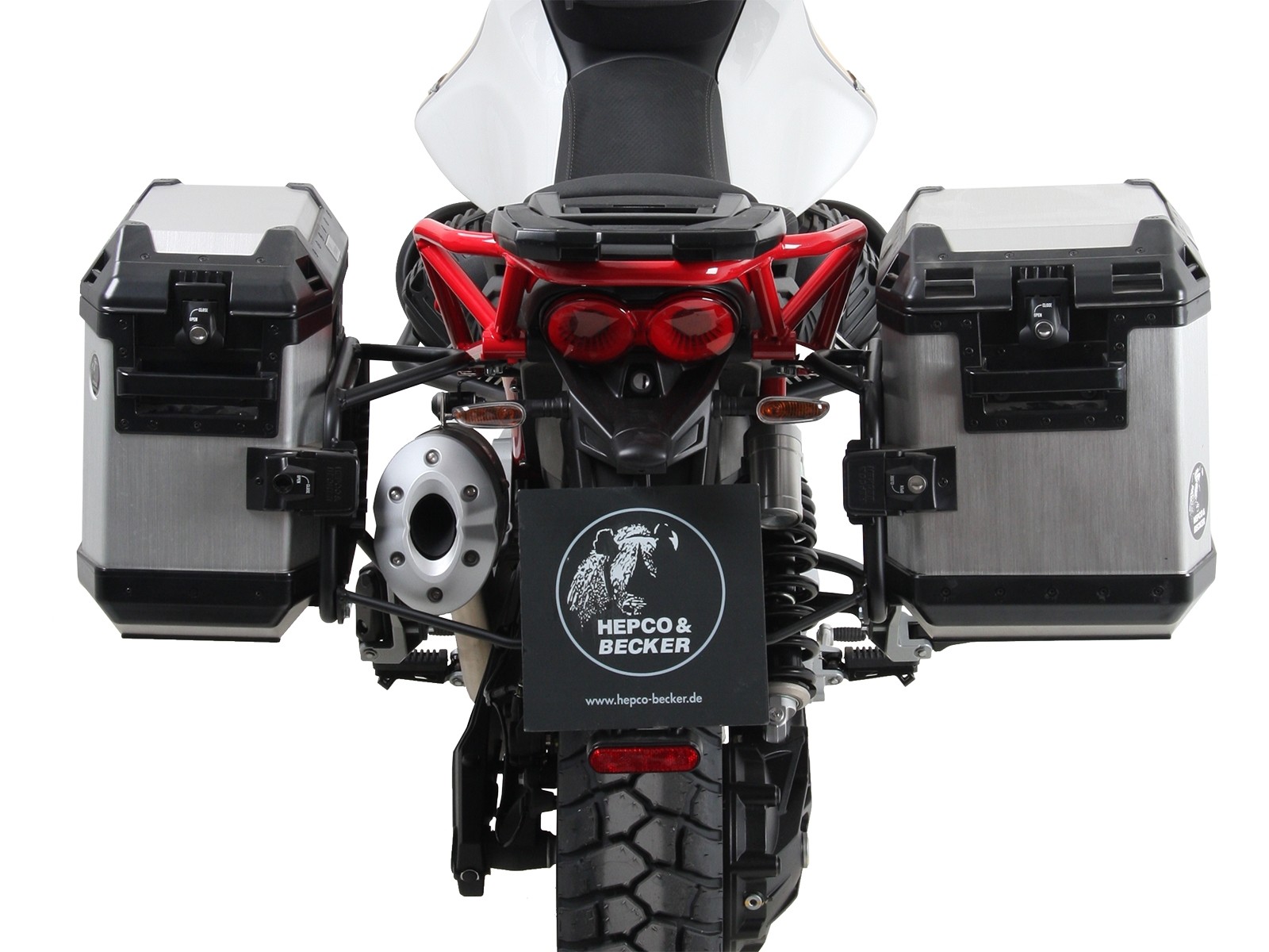 Support de valises latérales vissé noir pour V85 TT (année 19-) Hepco & Becker