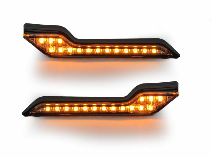 Barkbusters clignotant à LED jaune set de 2 pièces
