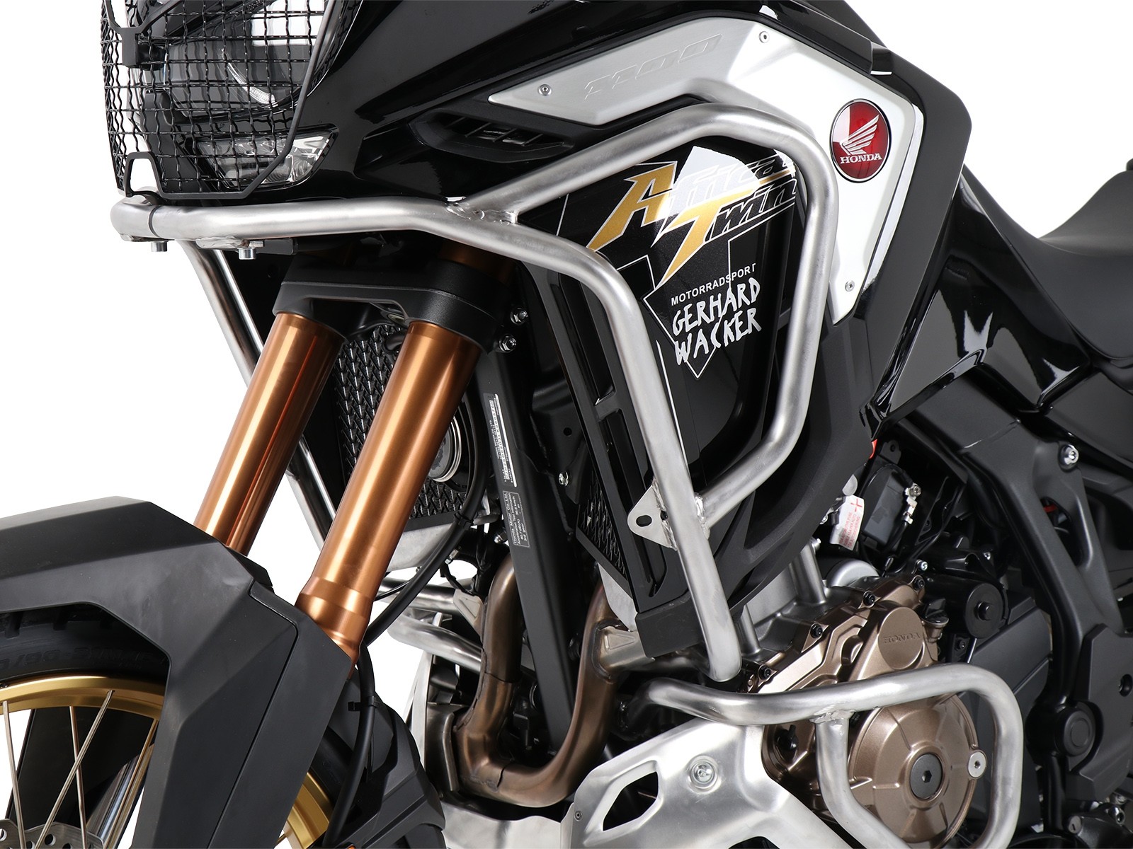 Arceau de protection du réservoir en acier inoxydable pour Honda CRF 1100 Africa Twin Adventure Sports (20-23) Hepco & Becker