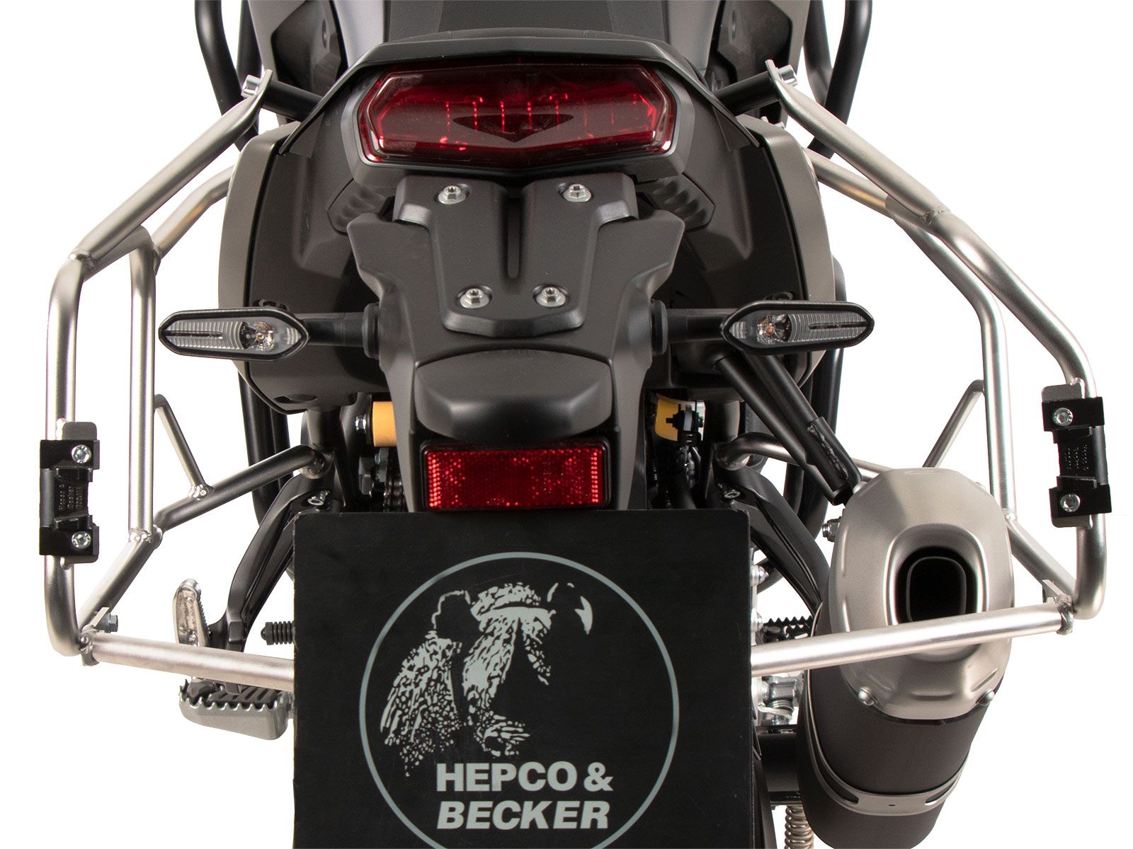 Kit de support de valises Cutout en acier inoxydable y compris kit de valises Xplorer Cutout argenté pour Yamaha Ténéré 700 (25-)