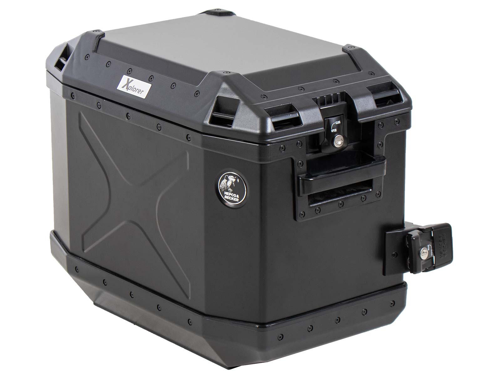 Valises latérales Alu Xplorer 40 Cutout gauche noir Hepco & Becker