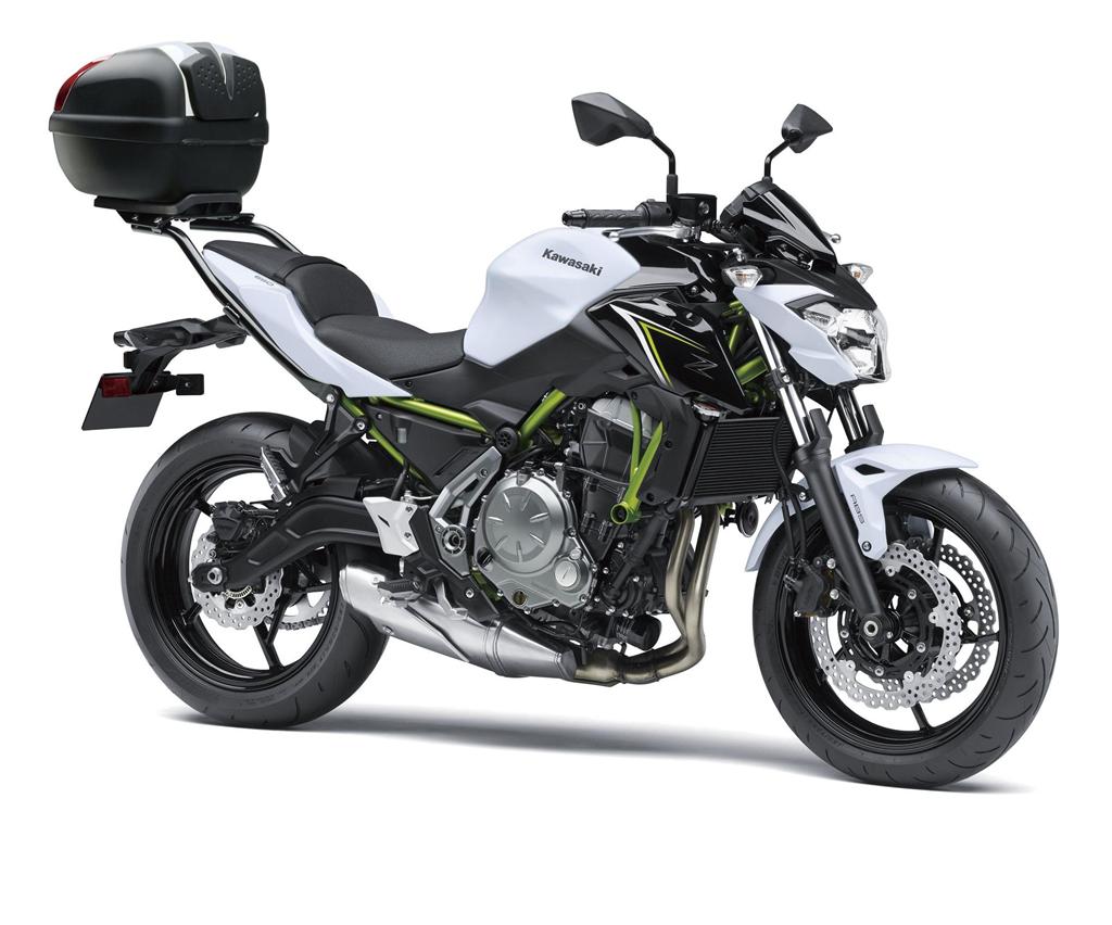 Cache pour top case 30L "725" Metallic Flat Raw Titanium Z650 2017 Original Kawasaki