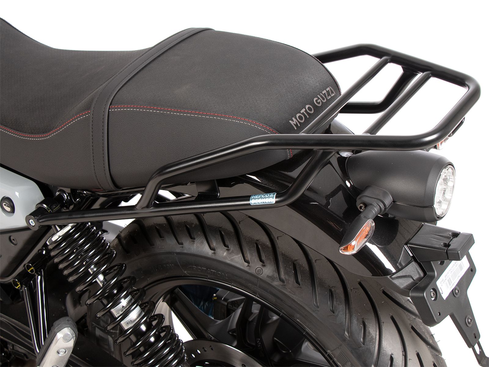 Porte-bagages tubulaire noir pour Moto Guzzi V7 850 Sport (25-) Hepco & Becker