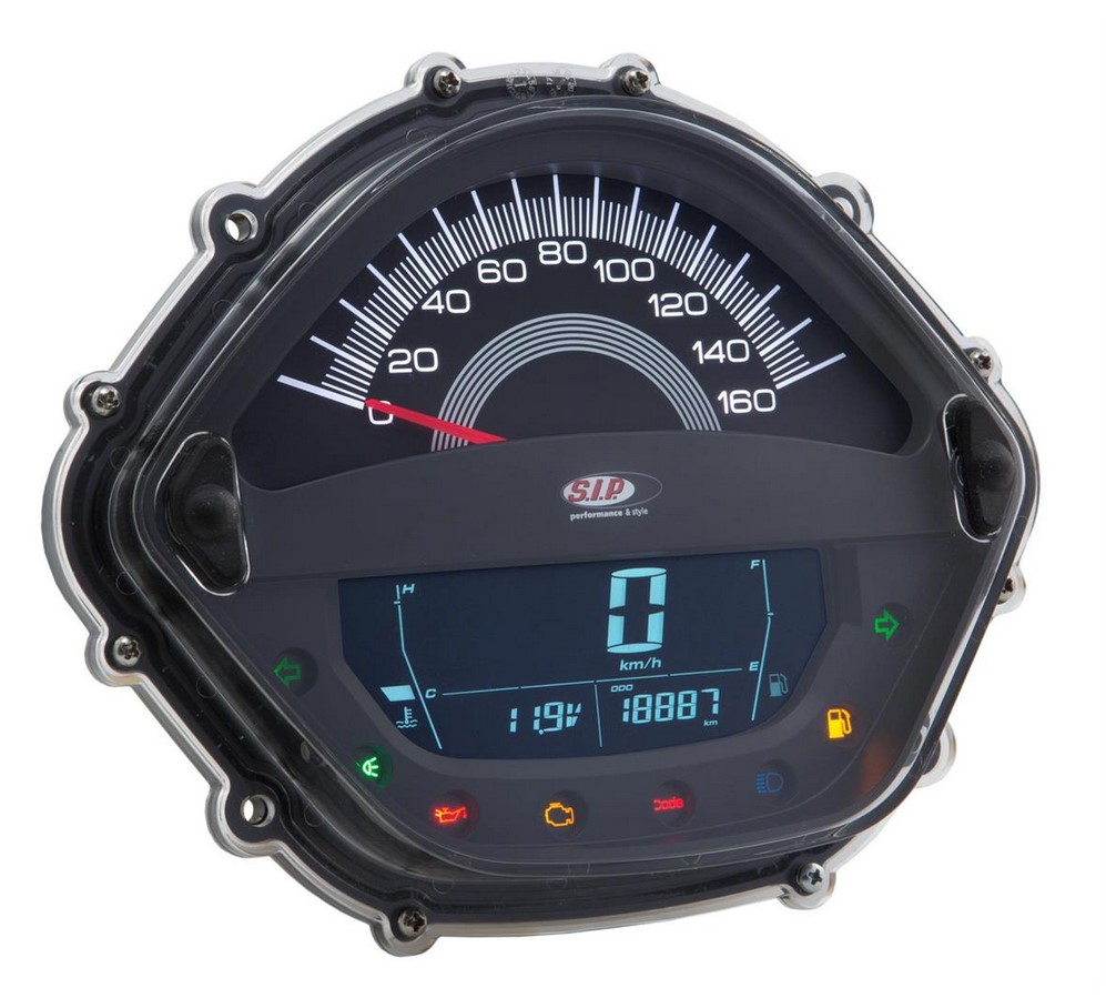 Compte-tours/tachymètre pour Vespa GT/GT L 125/200ccm/ GTS 125ccm, noir