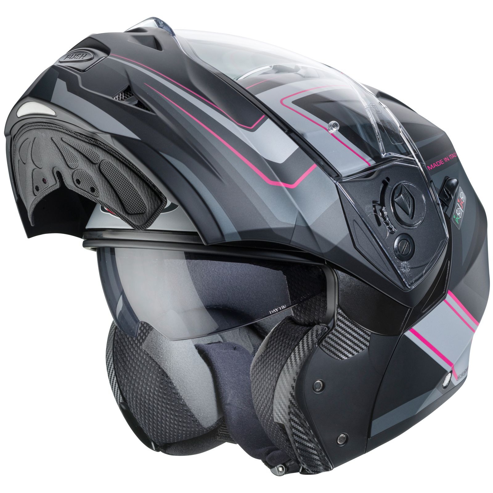 Caberg casque Duke II Tour, noir mat/anthracite-fuchsia