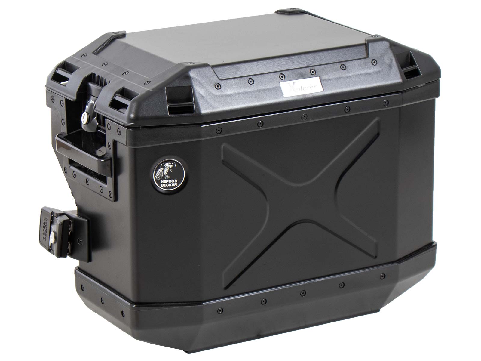 Valises latérales Alu Xplorer 37 Cutout (évidées pour le pot d'échappement) droite noire Hepco & Becker
