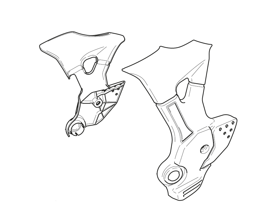 Carénage de cadre blanc pour Honda CRF1000L Africa Twin (année 18-) Original Honda