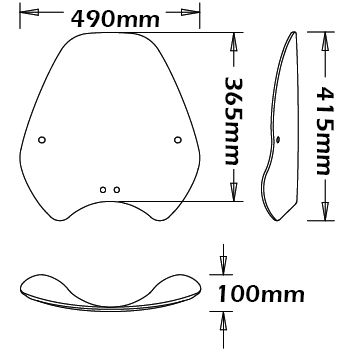 Saute-vent bas, inclinable pour BMW R 1150 R /R 850 R (99-06), clair