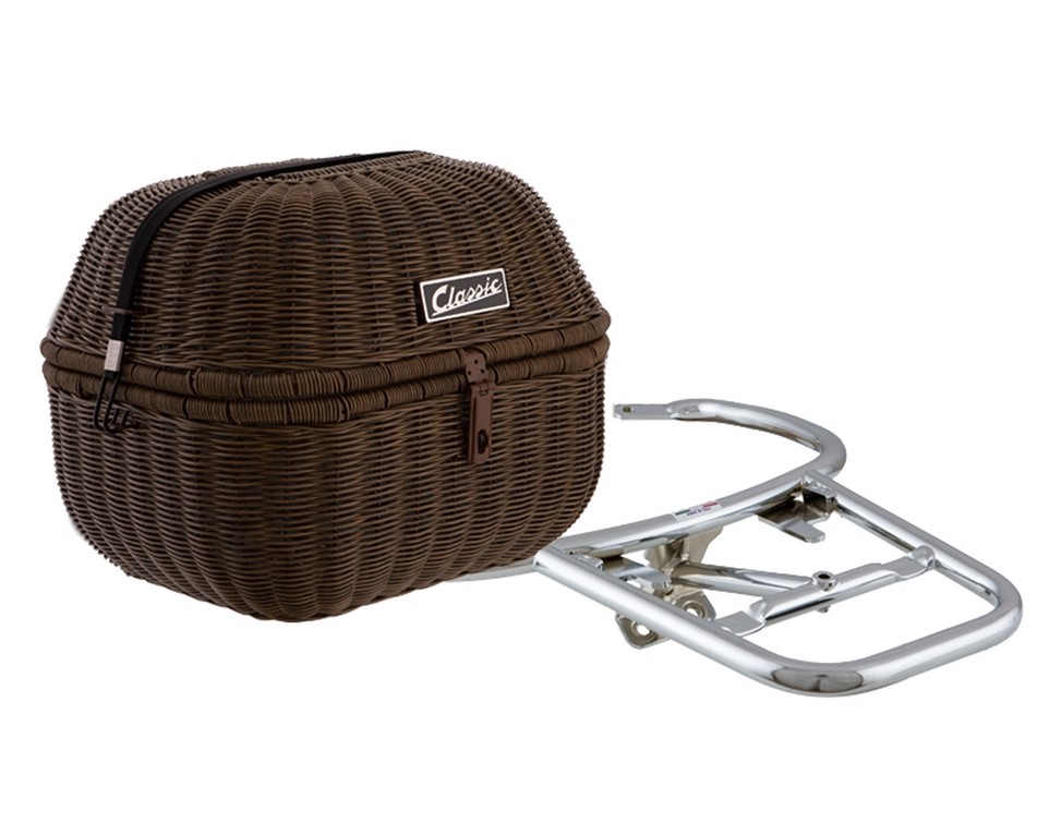 Kit panier à bagages Classic pour Vespa GTS/GTV/GT60 125-300ccm, marron foncé
