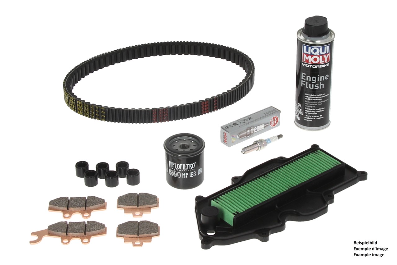 Kit d'inspection Premium, avec plaquettes de frein + additif, Yamaha Neos 4T/MBK Ovetto 4T 2009-2021 - NF ProK