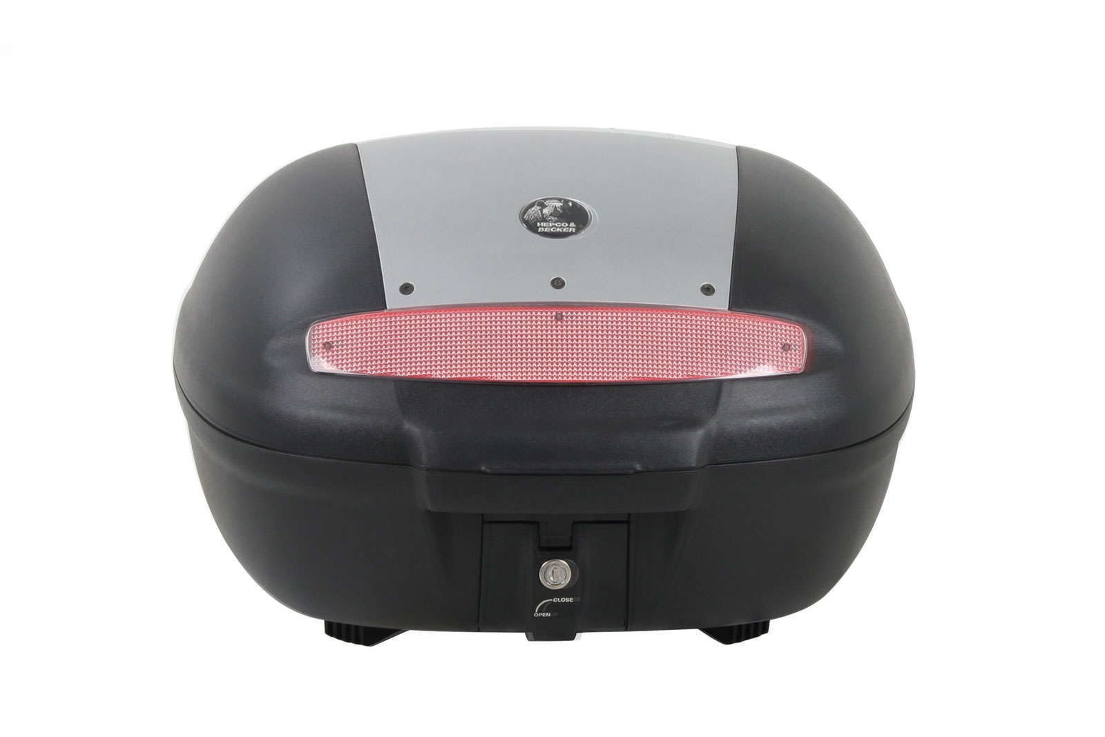 Journey Topcase 50 argent incl. palette topcase universelle pour supports étrangers Hepco & Becker