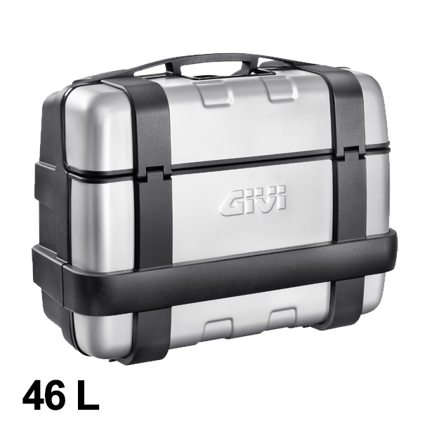 Trekker 46 litres MONOKEY valise avec housse en aluminium argenté Givi