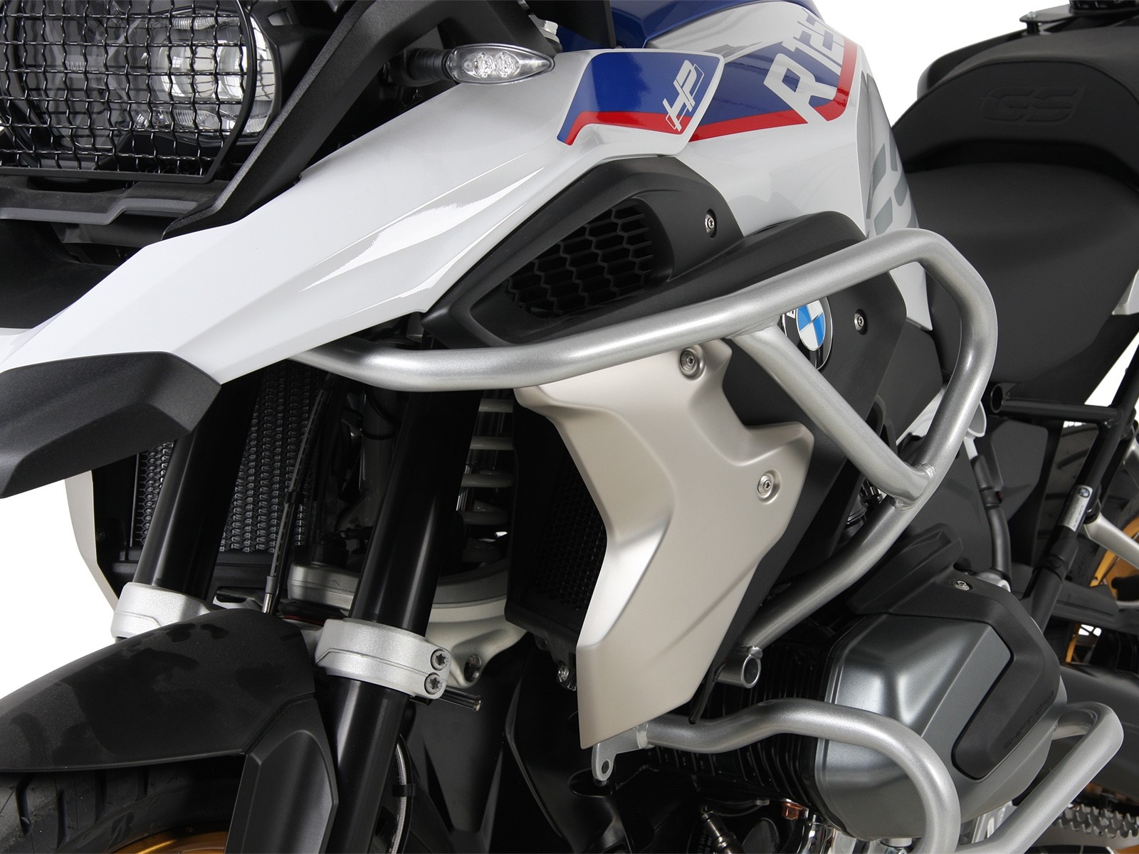 Arceau de protection du réservoir argenté pour BMW R 1250 GS (19-23) Hepco & Becker