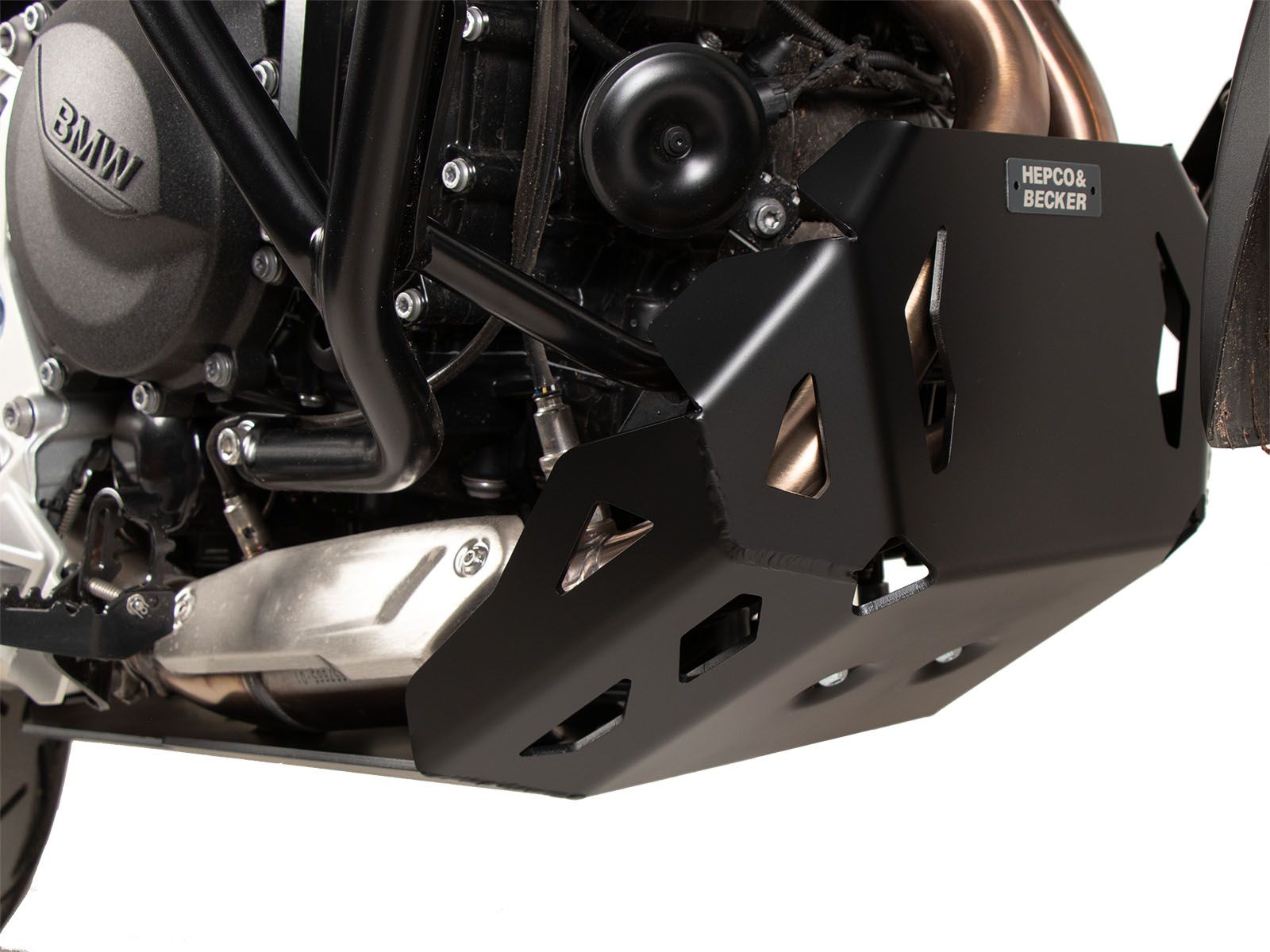 Plaque de protection moteur noire pour BMW F 900 GS (24-) Hepco & Becker