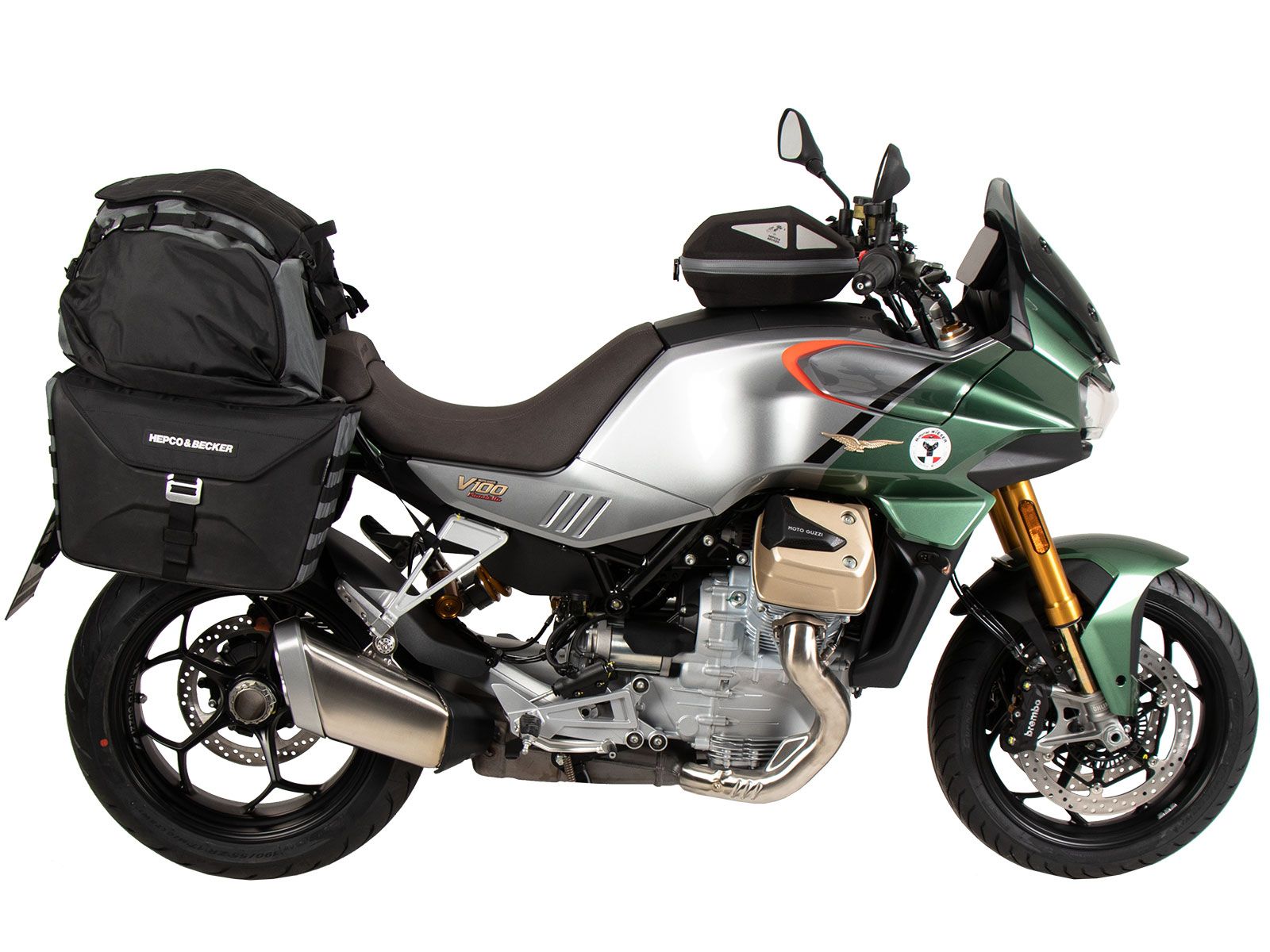 Anneau de réservoir Basic avec unité de fermeture de la sacoche de réservoir pour Moto Guzzi V100 Mandello /S (22-)