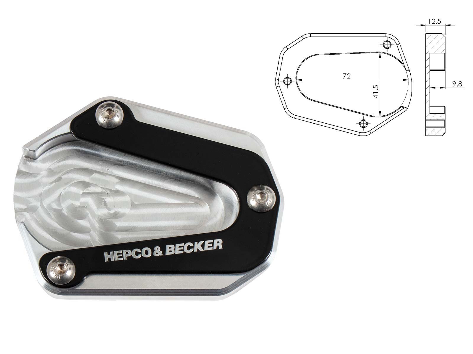 Plaque de béquille latérale pour Triumph Tiger 900 Rally Pro (24-) Hepco & Becker