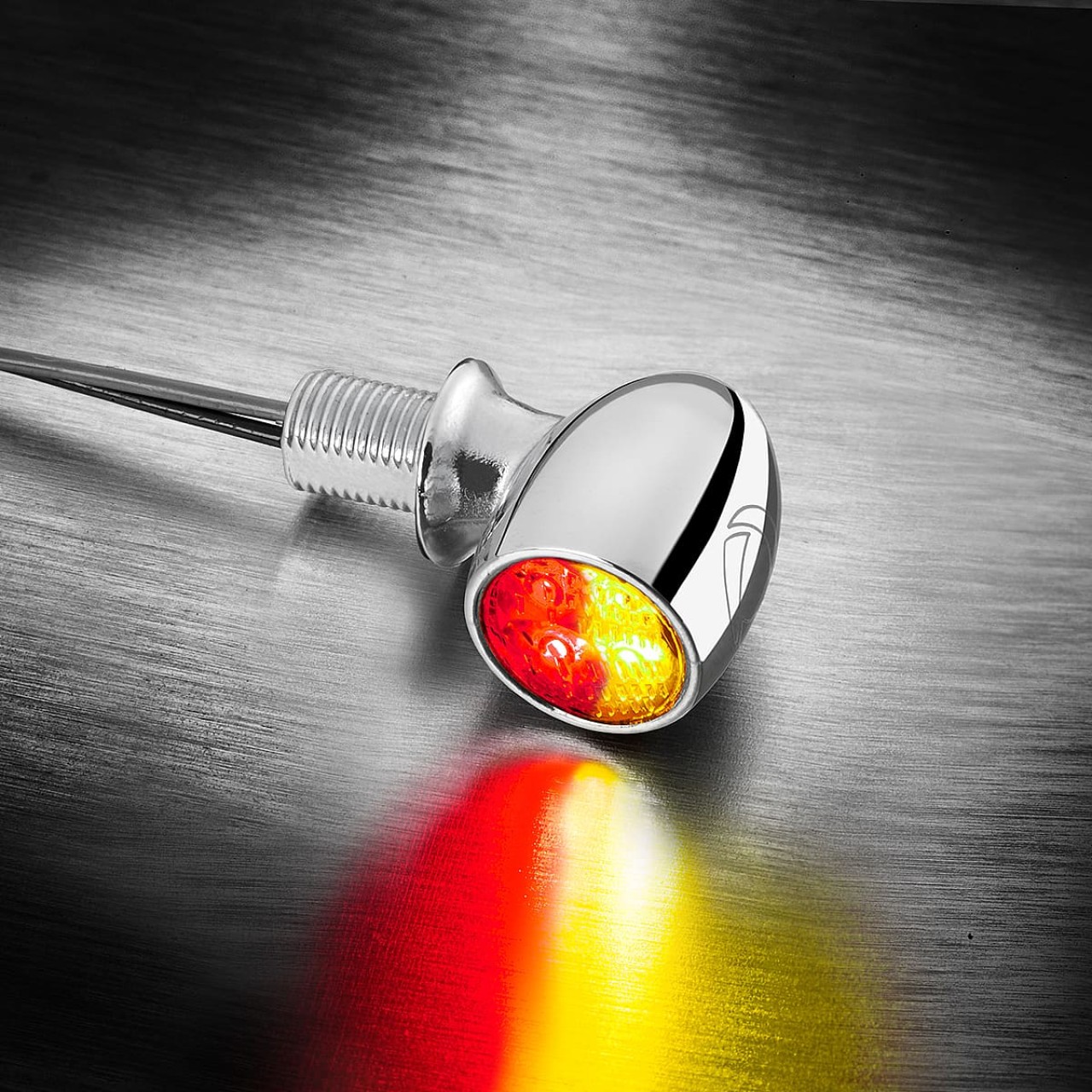 Kellermann Clignotant, feu arrière et feu stop, Atto DF, acier, LED, HL/HR 12 V, chrome brillant