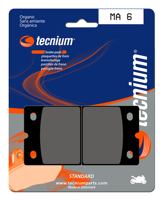 Plaquettes de frein organiques Tecnium Street - MA6