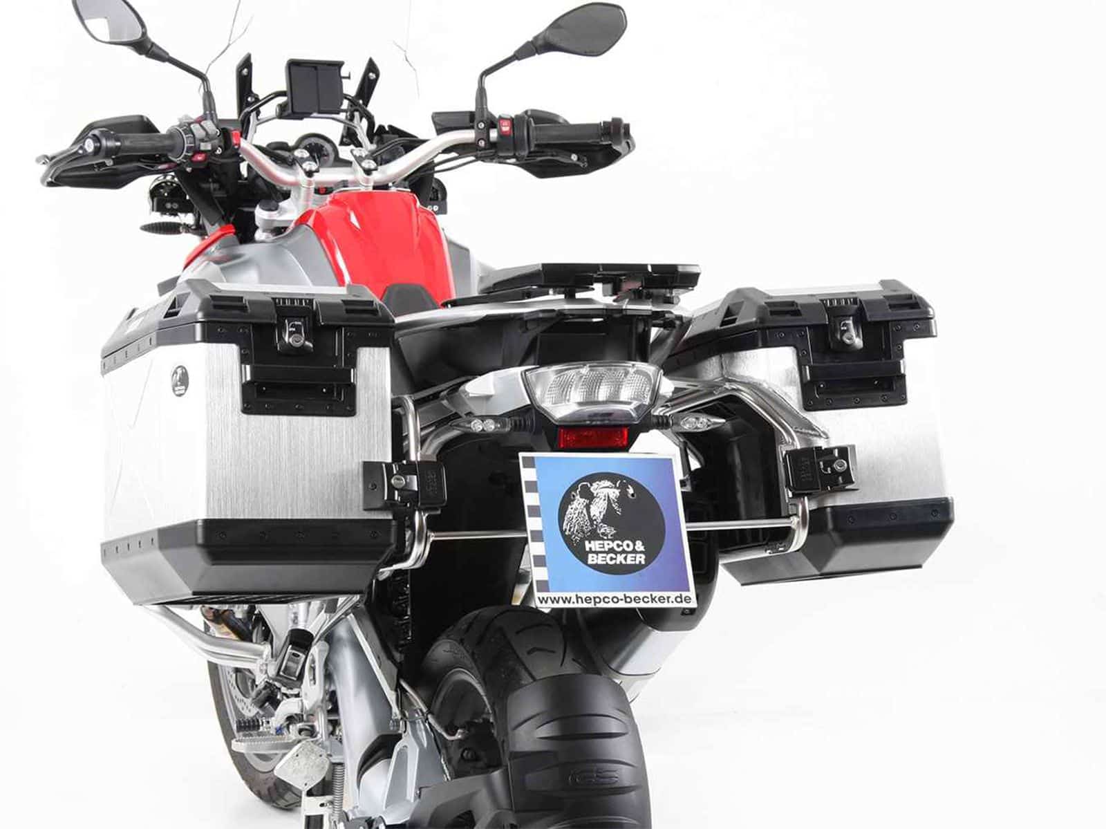 Kit de support de valises Cutout support incl. kit de valises Xplorer Cutout argent pour BMW R 1200 GS LC (13-18)
