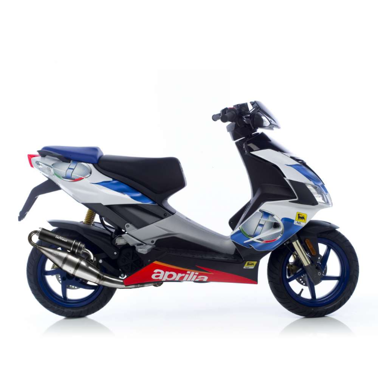 Système d'échappement LeoVince Hand Made TT, Black Edition, Full System pour Aprilia / Piaggio