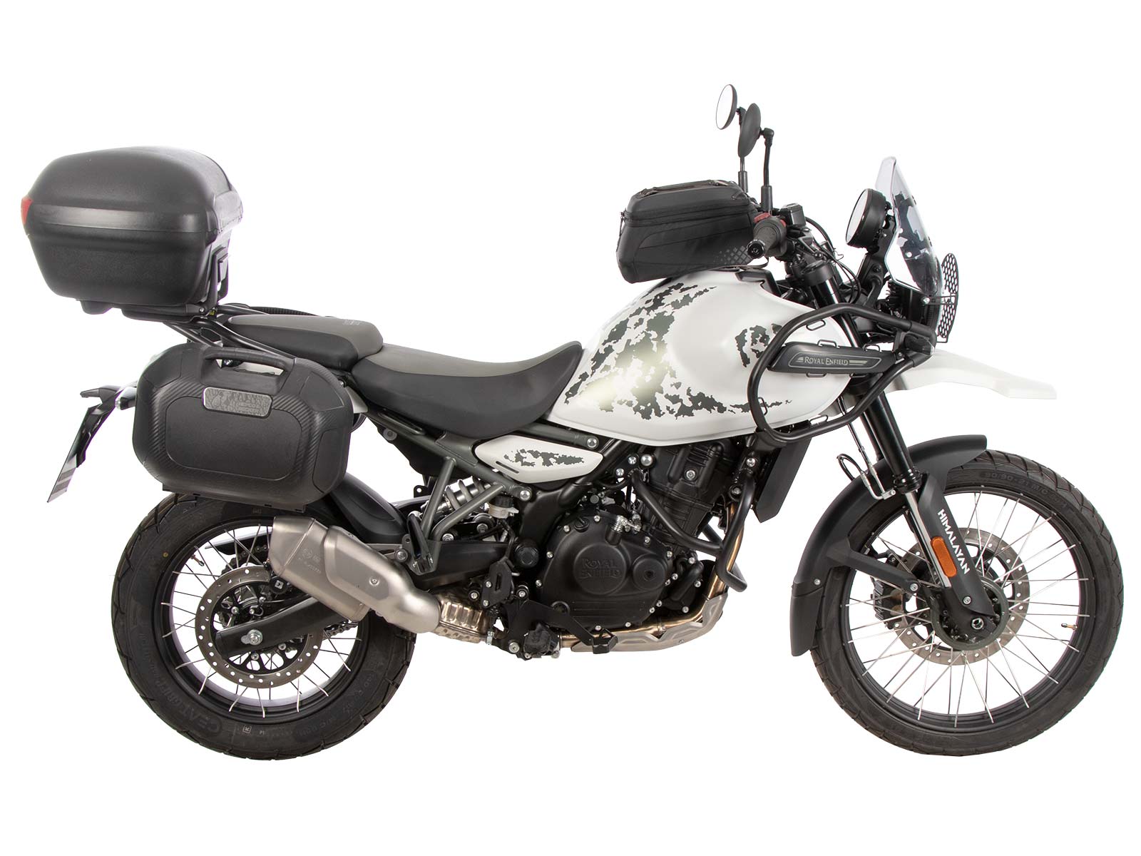 Support de topcase Alurack noir sur pont d'origine pour Royal Enfield Himalayan 450 (24-)