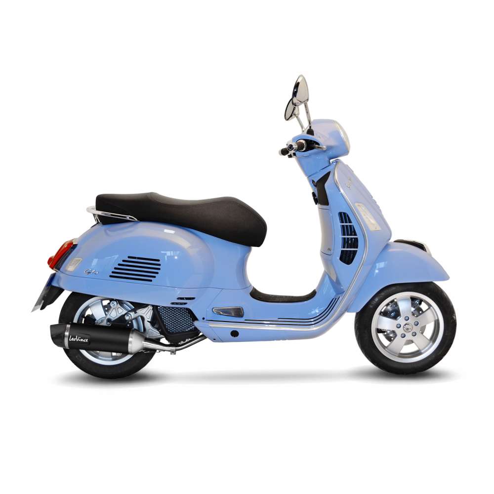 LeoVince système complet SBK Nero pour Vespa GTS 125 /150, acier inoxydable, slip on, ABE, Euro4