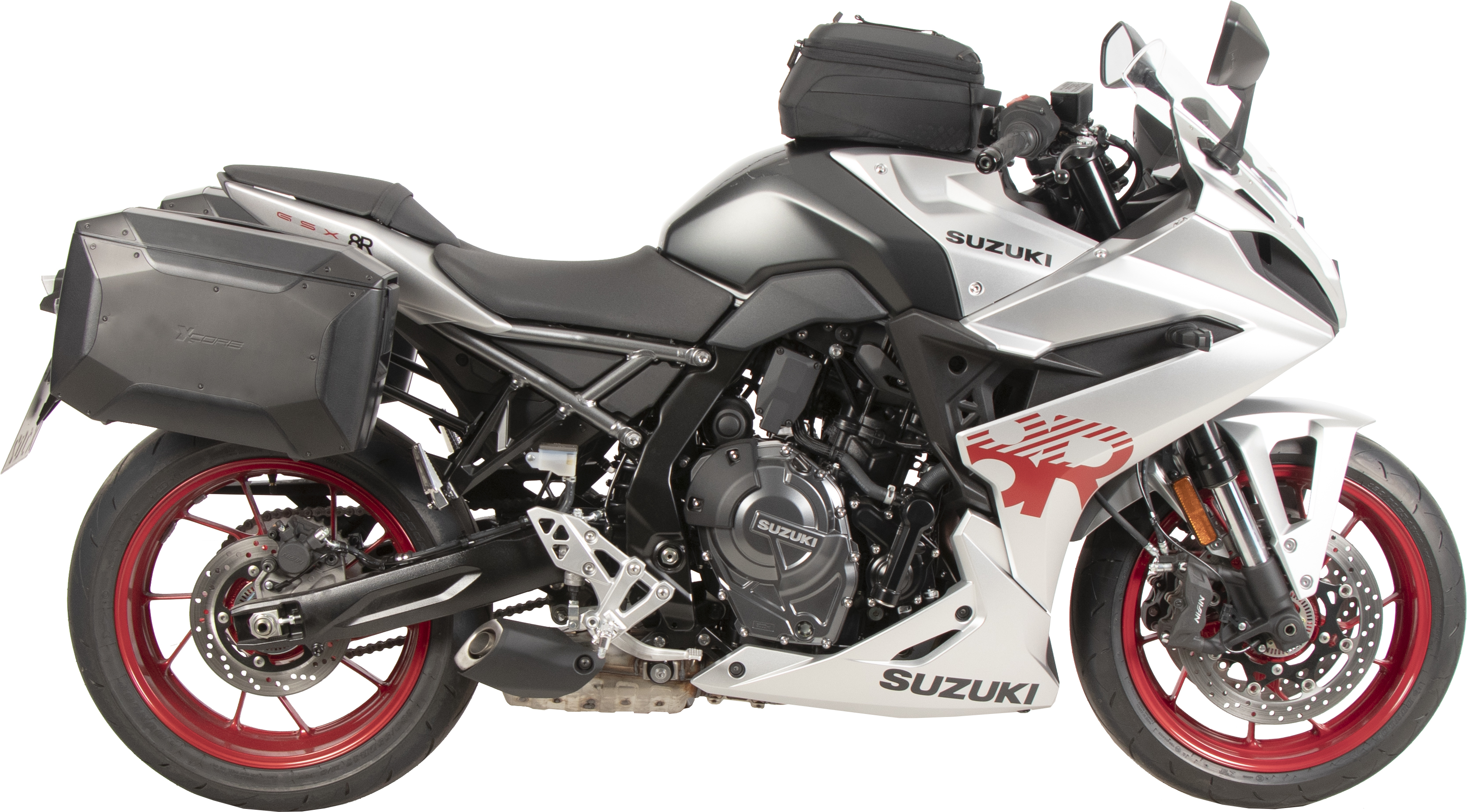 Supports latéraux C-Bow noirs pour Suzuki GSX-8R (24- ) Hepco & Becker
