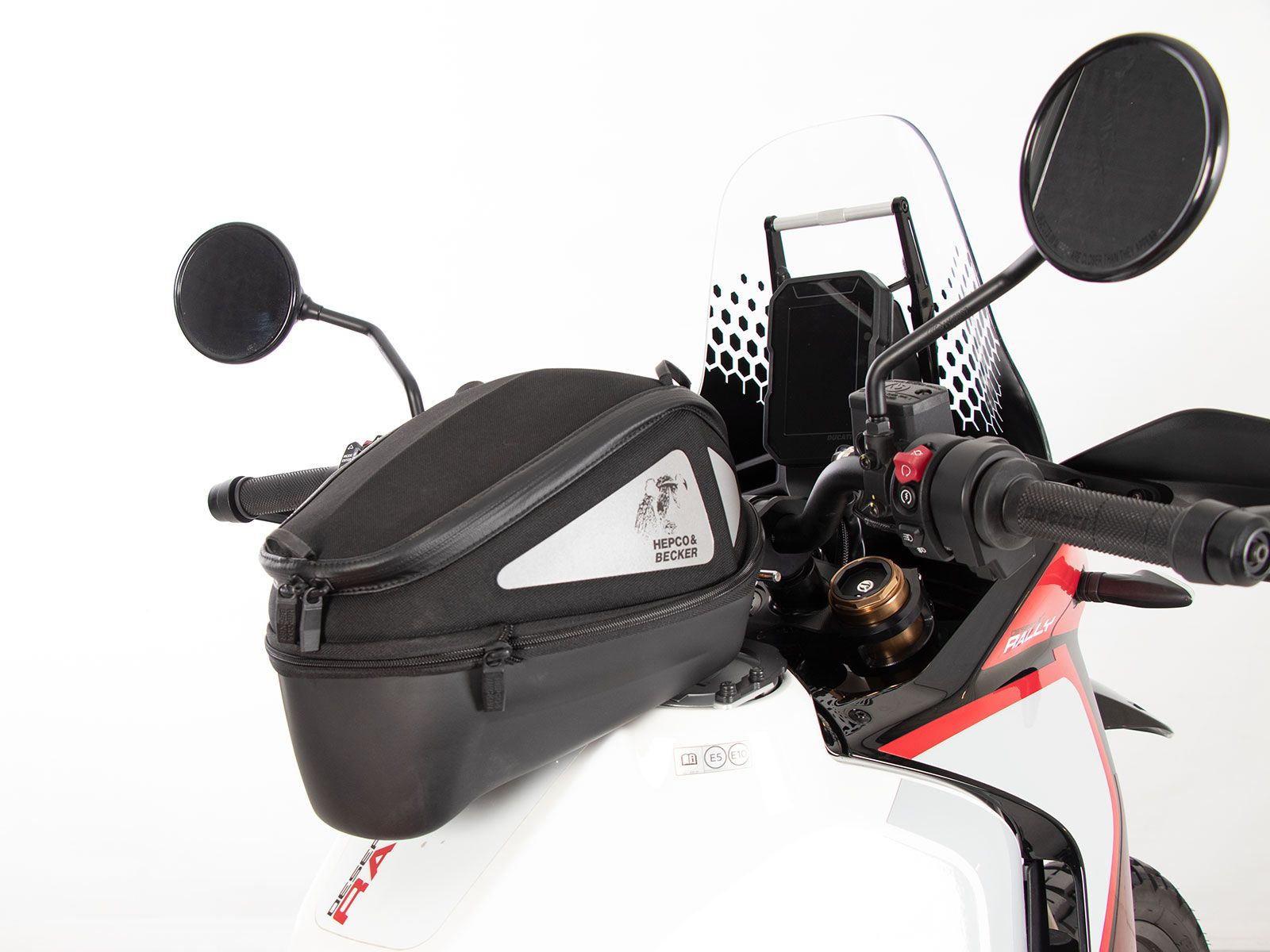 Anneau de réservoir Basic avec unité de fermeture de la sacoche de réservoir pour Ducati DesertX Rally (24-) Hepco & Becker
