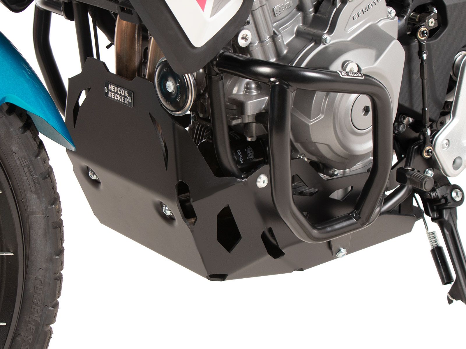 Arceau de protection du moteur argenté pour CFMoto 450 MT (24-) Hepco & Becker