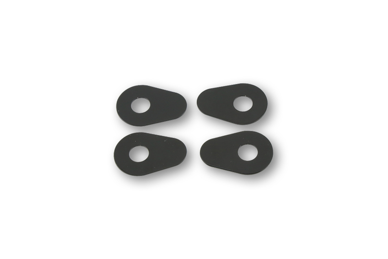 HIGHSIDER smart Plaques de montage Indy Spacer Aluminium Noir, Pour divers Yamaha