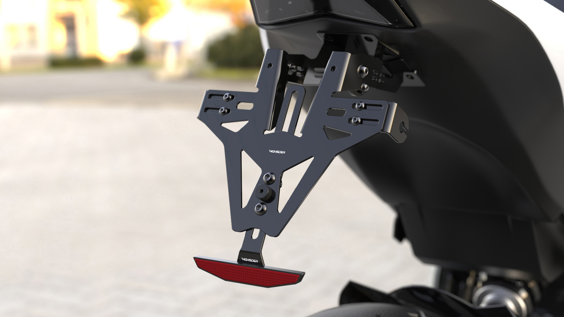 Support de plaque court avec éclairage de plaque pour Aprilia RS 660 20- / Tuono 660 21-