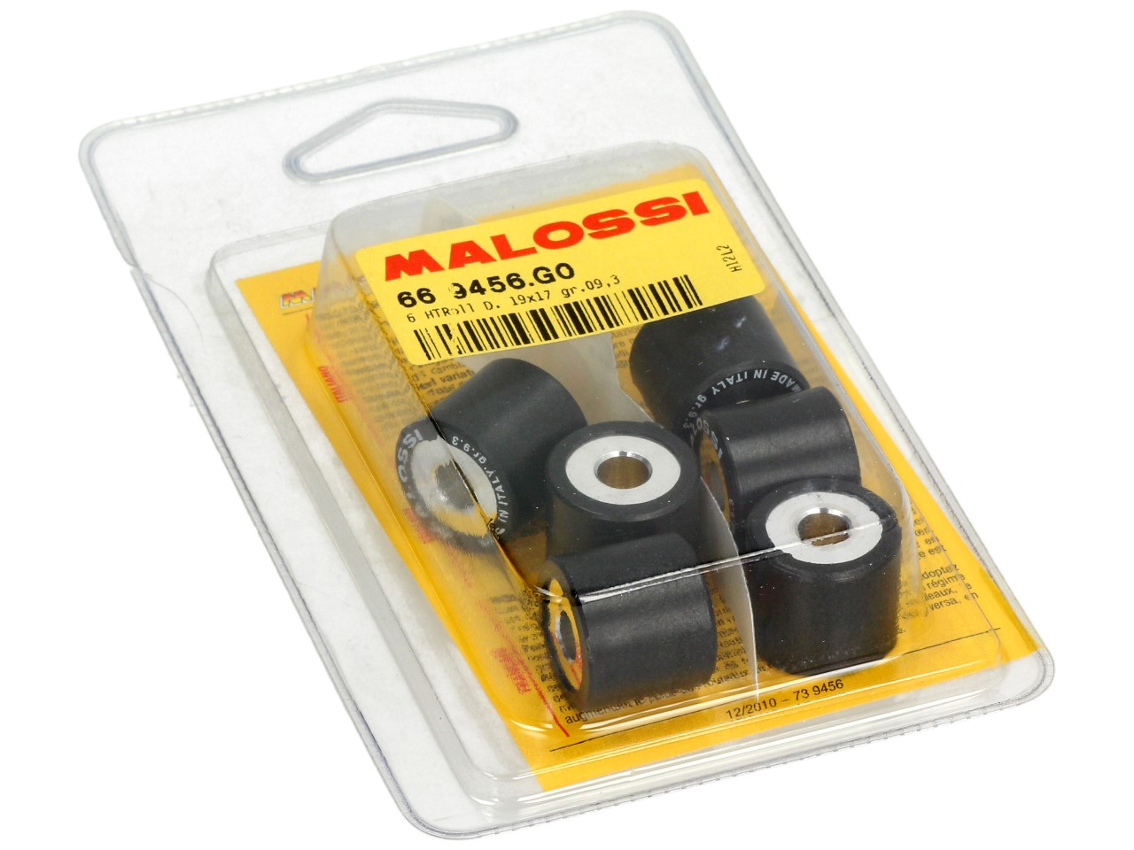 Jeu de galets de variateur Malossi, 19x17 mm, 9,3 g, pièces : 6