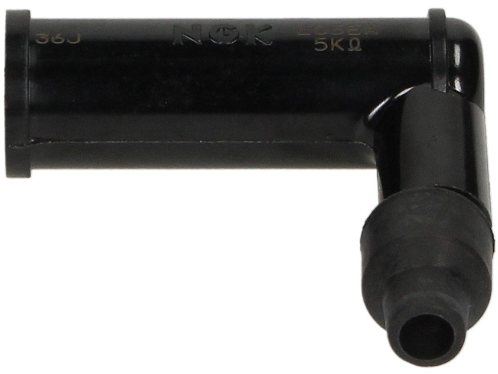 Cosse de bougie d'allumage NGK, L05EA, noire, angle 90°, pour écrou de raccordement, design spécial
