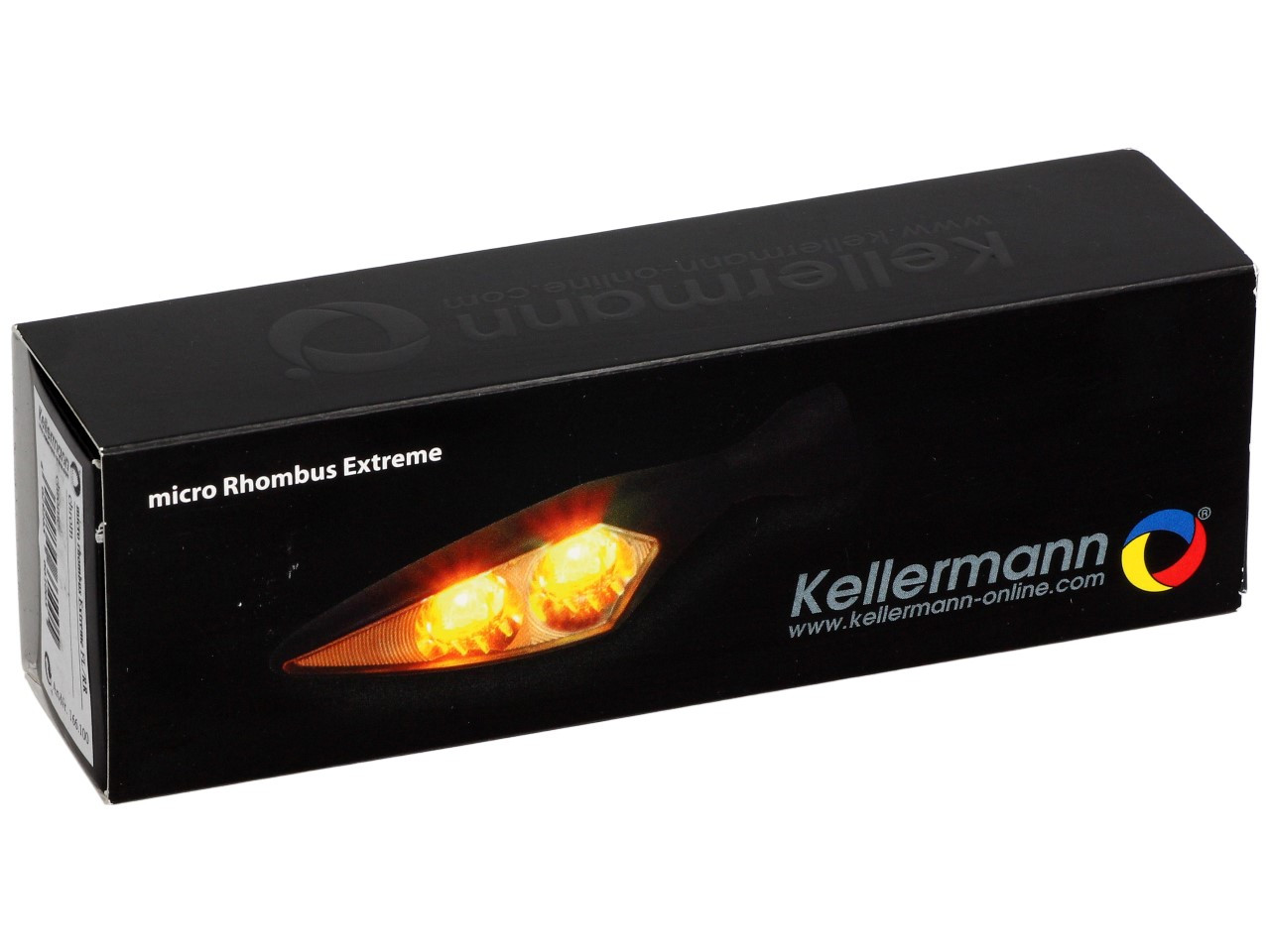 Clignotants Kellermann, Rhombus Extreme, acier, LED, VR/HL, 12 V, chrome brillant, M8x20, homologués E