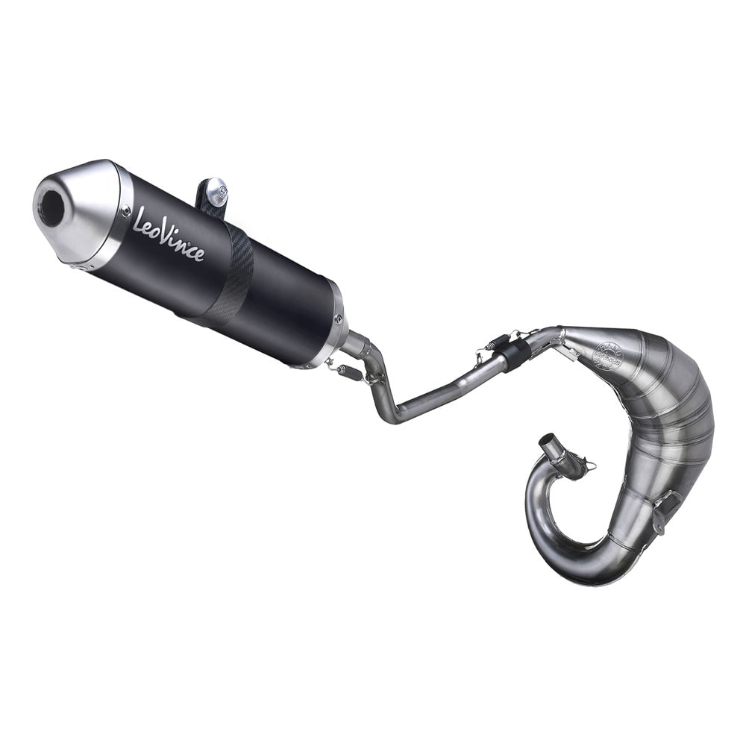 LeoVince Système d'échappement Hand Made X-Fight, en acier pour Aprilia RS4 50 (Bj.11-13)