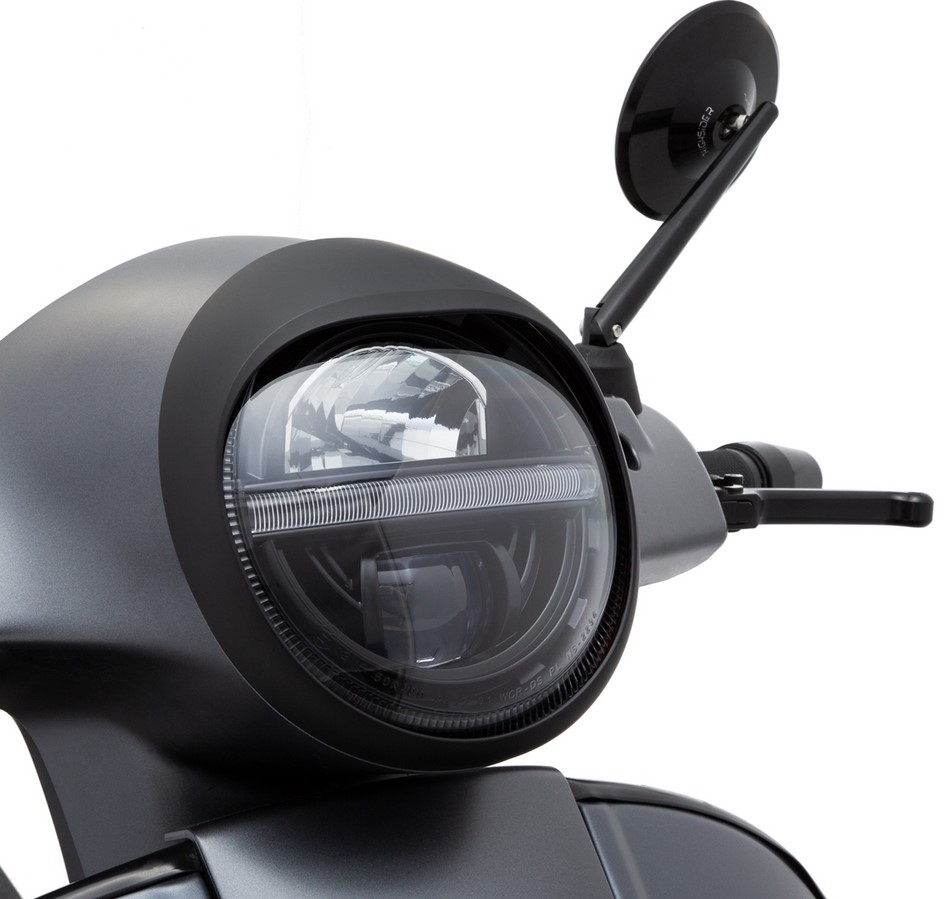 Anneau de lampe pour Vespa GTS/GTS Super/GT/GT L 125-300ccm, noir mat