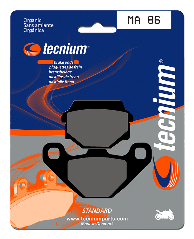Plaquettes de frein organiques Tecnium Street - MA86