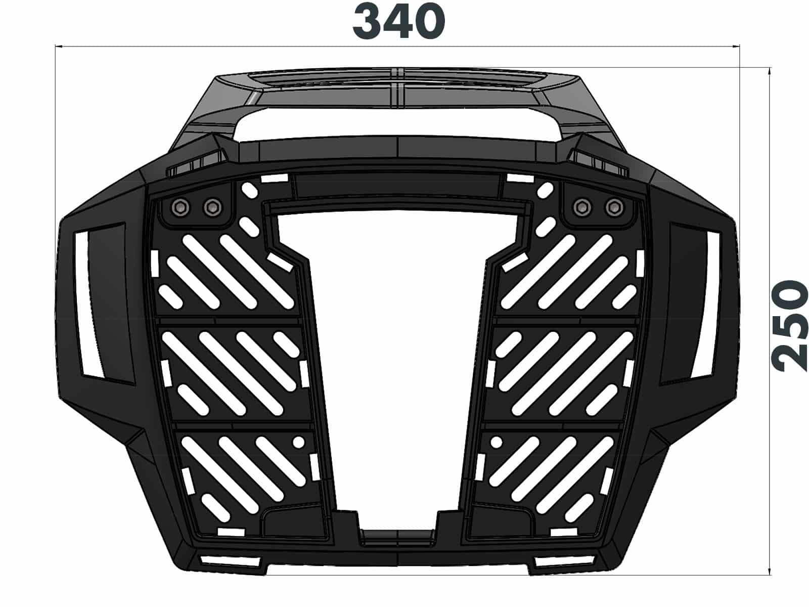 Support de top case Alurack noir pour Honda X-ADV (25- ) Hepco & Becker