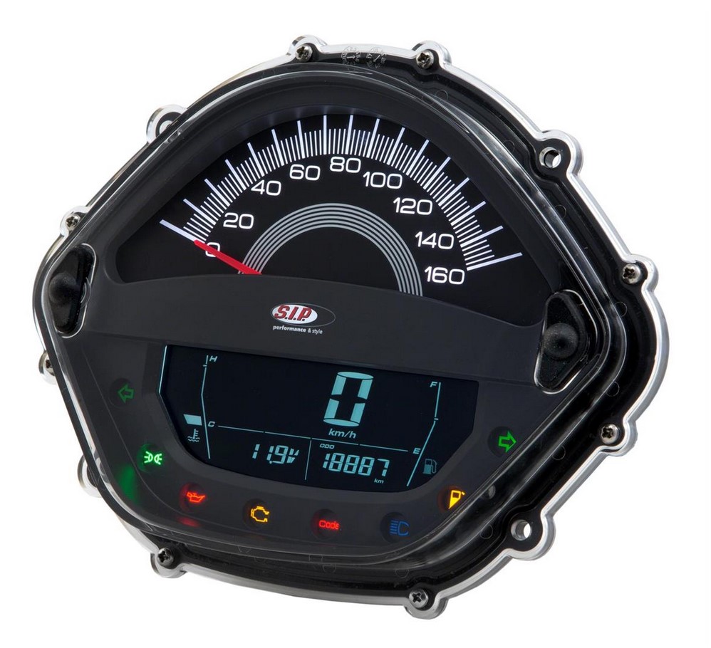 Compte-tours/tachymètre pour Vespa GT/GT L 125/200ccm/ GTS 125ccm, noir