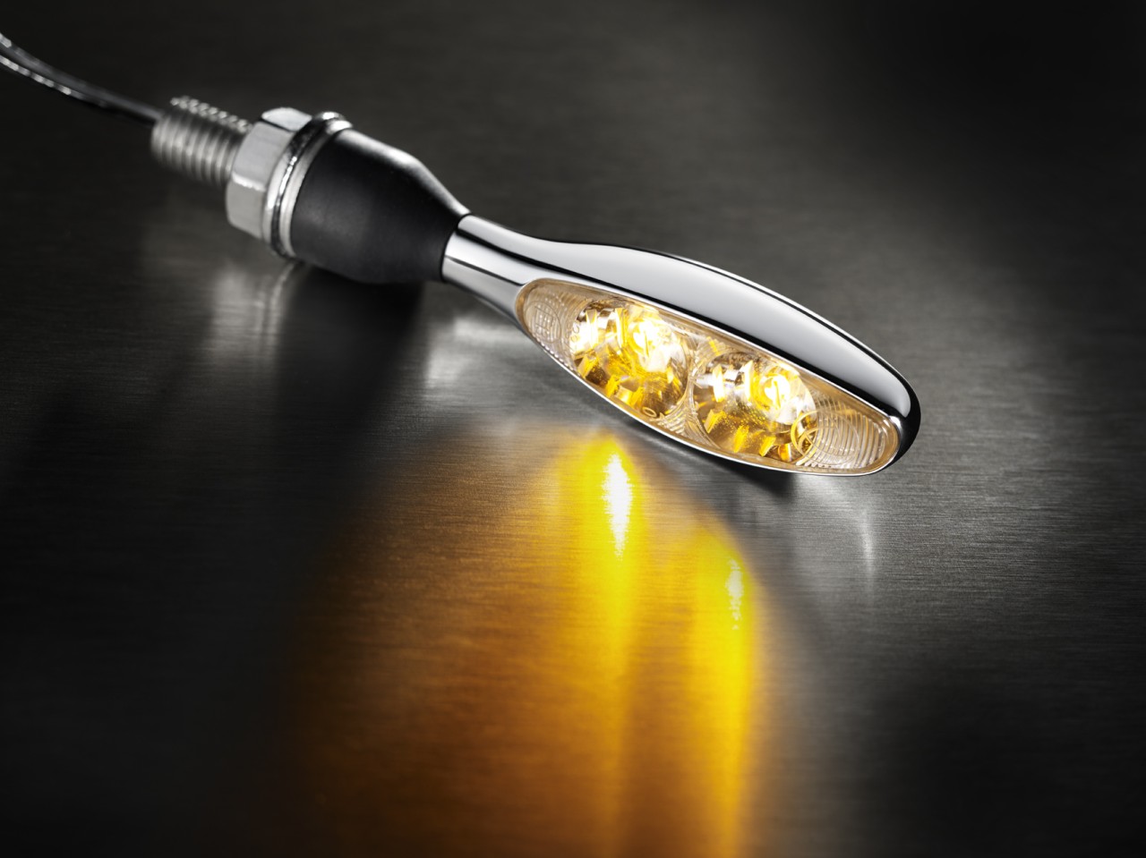 Clignotants Kellermann, Micro 1000 Extreme, acier, LED, V/H, G/D, 12 V, chrome brillant, M8x20