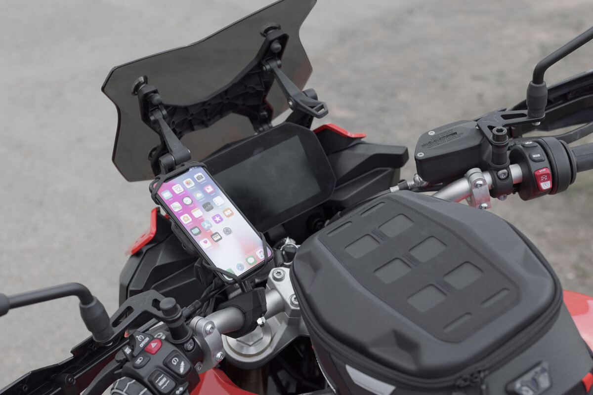 SW-Motech Kit de support de navi T-Lock avec support pour smartphone pour Ducati Multistrada 1200 /S /Enduro - SW Motech