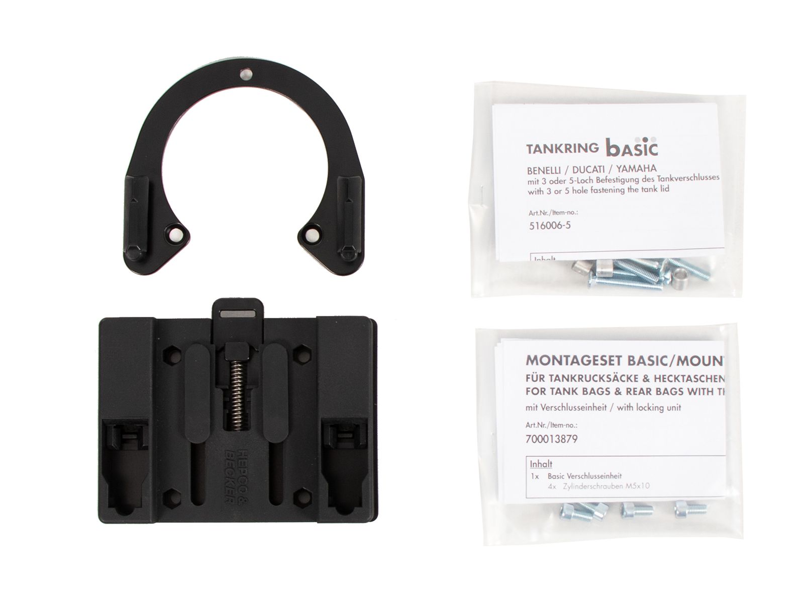Anneau de réservoir Basic avec unité de fermeture de la sacoche de réservoir pour Ducati Supersport 950 /S (21-24)